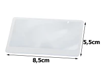 Verk 09122 Fresnelova obdĺžniková lupa na čítanie 85 x 55 mm, 4 ks