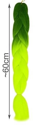 Soulima Kanekalonové vrkoče Ombre green neon 2 ks