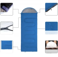 APT BQ26E Turistický spací pytel 200 cm, světle modrý