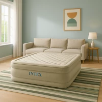 Intex 64428 Nafukovací matrac s pumpou 152 x 203 x 46 cm