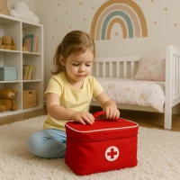 Kruzzel 24782 Dětský doktorský kufřík, červený