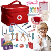 Kruzzel 24782 Dětský doktorský kufřík, červený