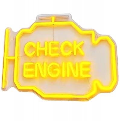 APT ZD135 LED dekorácia v tvare motora s nápisom CHECK ENGINE