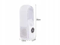 Verk 16032 Stolní bezlopatkový ventilátor s LED osvětlením bílý