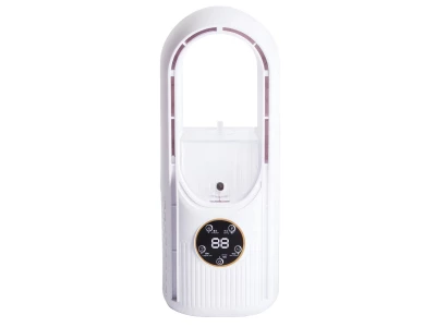 Verk 16032 Stolní bezlopatkový ventilátor s LED osvětlením bílý