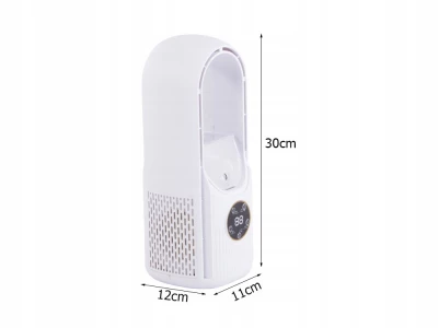 Verk 16032 Stolní bezlopatkový ventilátor s LED osvětlením bílý