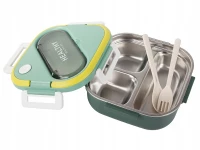 Verk 07332 Svačinový box s přihrádkami a příborem 1000 ml, modrý