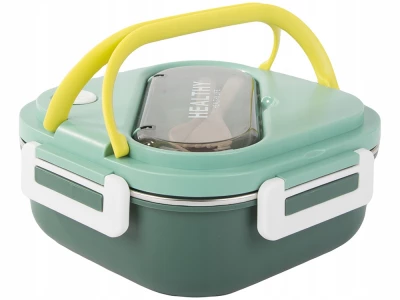 Verk 07332 Svačinový box s přihrádkami a příborem 1000 ml, modrý