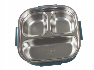 Verk 07332 Svačinový box s přihrádkami a příborem 1000 ml, modrý