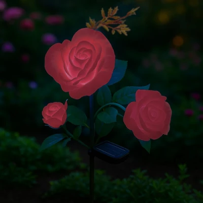 Gardlov 25282 Zahradní solární osvětlení růže, 80 cm