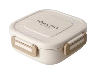 Verk 07327 Svačinový box s přihrádkami a příborem 1300 ml, béžový