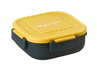 Verk 07327 Svačinový box s přihrádkami a příborem 1300 ml, zelenožlutá 