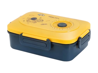 Verk 07326 Svačinový box s přihrádkami a příborem 1500 ml, bílý