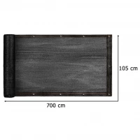 KIK KX3157 Balkonová zástěna síťovaná 105 x 700 cm, černá