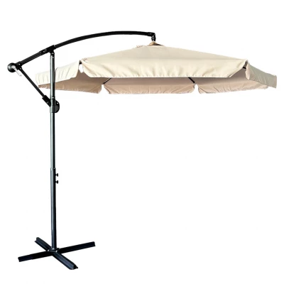 KIK KX3313 Slunečník s boční nohou 290 cm béžový