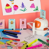 KIK KX3145 Edukativní robot pro děti - Nauka kreslení a angličtiny, oranžový