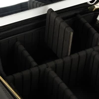 KIK KX3938 Kozmetický kufrík so zrkadlom, 72 LED, čierny