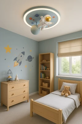 KIK KX3167 LED Stmívatelné dětské stropní svítidlo LED, 55W, astronaut