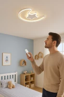 KIK KX3175 LED Stmívatelné dětské stropní svítidlo LED, 42W, 230V, měsíc