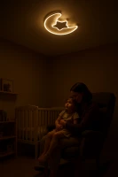 KIK KX3175 LED Stmívatelné dětské stropní svítidlo LED, 42W, 230V, měsíc
