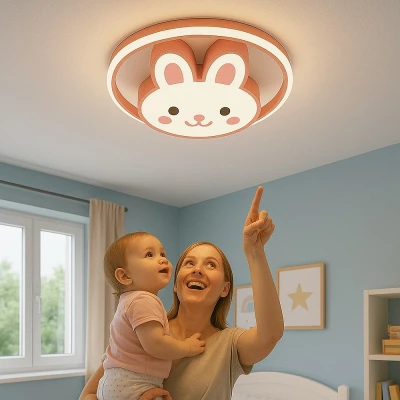 KIK KX3169 LED Stmívatelné dětské stropní svítidlo LED, 42W, 230V, králíček 