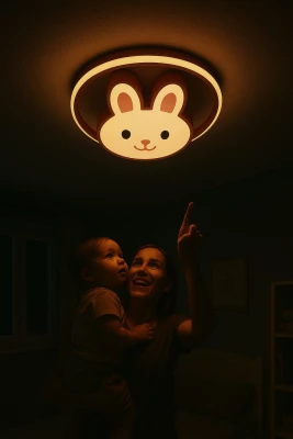 KIK KX3169 LED Stmívatelné dětské stropní svítidlo LED, 42W, 230V, králíček 