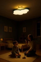 KIK KX3166 LED Stmívatelné dětské stropní svítidlo LED, 30W, modrý mráček