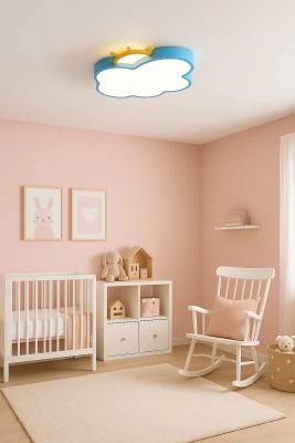 KIK KX3166 LED Stmívatelné dětské stropní svítidlo LED, 30W, modrý mráček