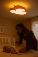 KIK KX3165 LED Stmívatelné dětské stropní svítidlo LED, 30W, růžový mráček