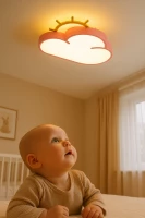 KIK KX3165 LED Stmívatelné dětské stropní svítidlo LED, 30W, růžový mráček