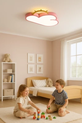 KIK KX3165 LED Stmívatelné dětské stropní svítidlo LED, 30W, růžový mráček