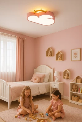 KIK KX3165 LED Stmívatelné dětské stropní svítidlo LED, 30W, růžový mráček