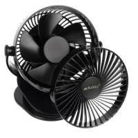Ruhhy 25567 Ventilátor s klipem USB, 1200 mAh, USB-C, černý