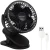 Ruhhy 25567 Ventilátor s klipom USB, 1200 mAh, USB-C, čierny
