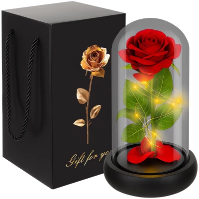 Ruhhy 25682 LED růže ve skleněné váze