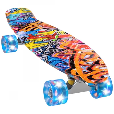 MalPlay Pennyboard se svítícími LED kolečky 56 cm, Graffity