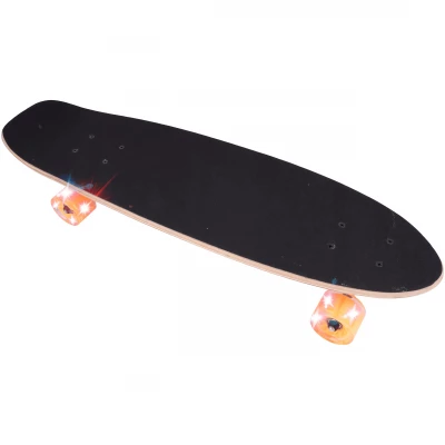 MalPlay Pennyboard se svítícími LED kolečky 68,5 x 20 cm, duhový potisk