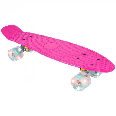 Pennyboard MalPlay s LED kolieskami 56 cm, ružový