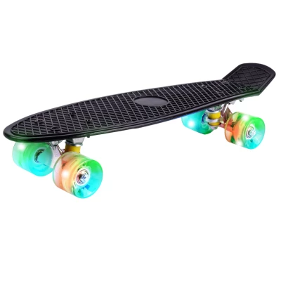 MalPlay Pennyboard se svítícími LED kolečky 60 cm, černý