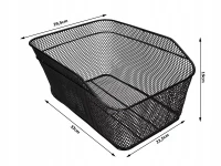 Verk 14573 Koš na zadní nosič kola 33x29x19cm, černý