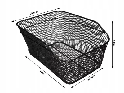 Verk 14573 Koš na zadní nosič kola 33x29x19cm, černý