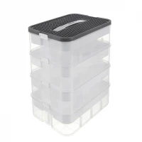 Kruzzel 25758 Úložný box na stavebnici, 29 l, 4 patra 