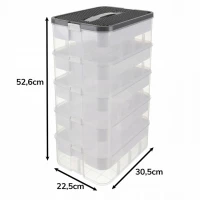 Kruzzel 25759 Úložný box na stavebnici, 35 l, 5 pater 