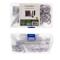 Gardlov 25811 Sada očiek s nitovačom a dierovačom, 100 ks 12/20 mm