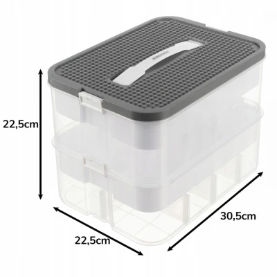 Kruzzel 25756 Úložný box na stavebnici, 15 l, 2 patra 