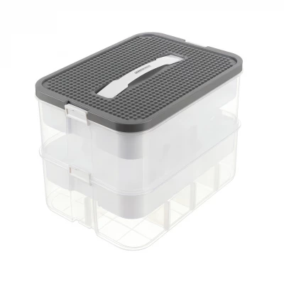 Kruzzel 25756 Úložný box na stavebnici, 15 l, 2 patra 