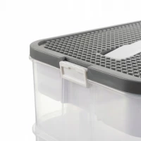 Kruzzel 25757 Úložný box na stavebnici, 22 l, 3 patra 