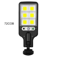Pronett XJ5640 Pouliční osvětlení solární 72 LED COB, IP65, 2,5 W, černé