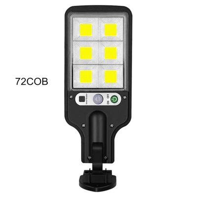 Pronett XJ5640 Pouliční osvětlení solární 72 LED COB, IP65, 2,5 W, černé