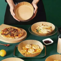 Pronett XJ5685 Papierová vložka do teplovzdušnej fritézy, priemer 20 cm, 100 ks